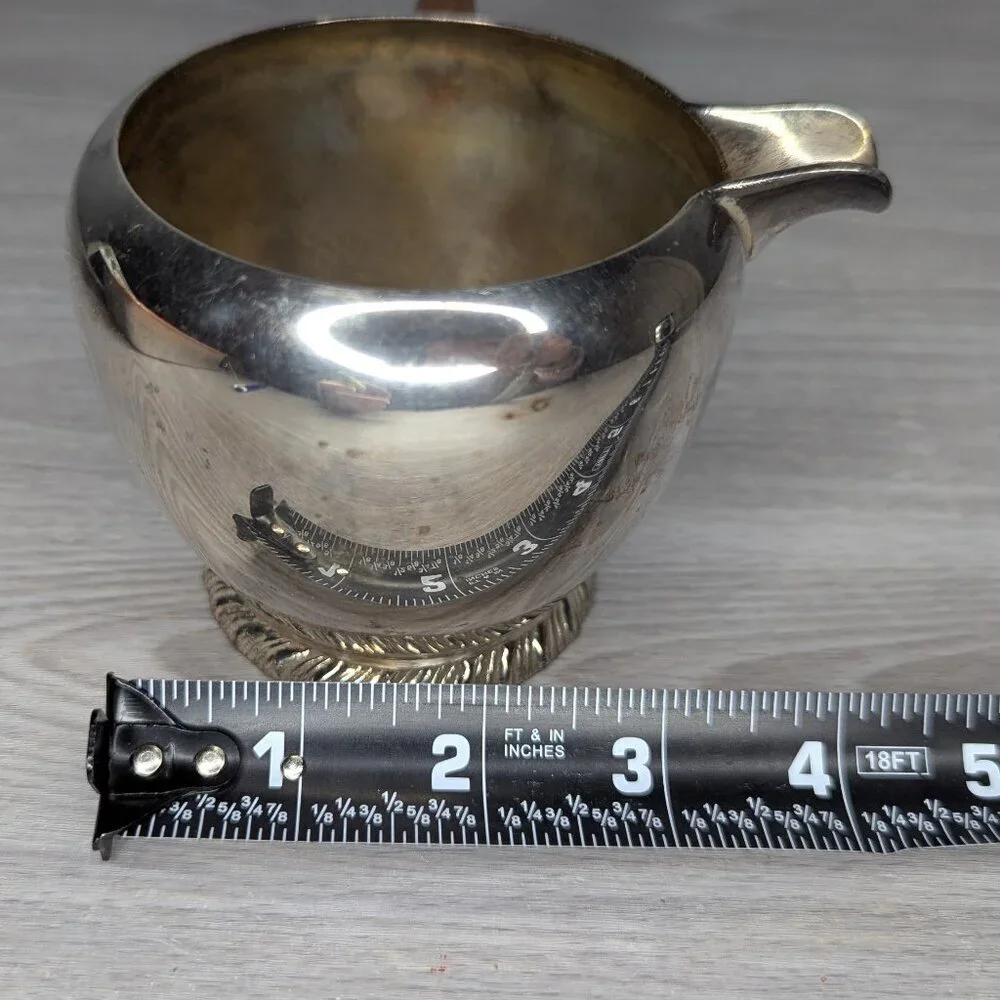 Vintage S.F. Co Silver Plate 2422 Brandy Warmer w/Wooden Handle 10